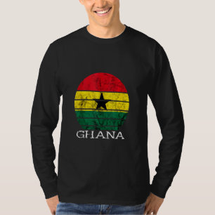 Ghana Retro Sunset Ghanaian Flag African R T-shirt