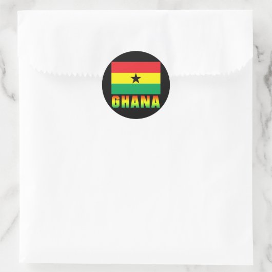 Ghana Ronde Sticker (Tas)