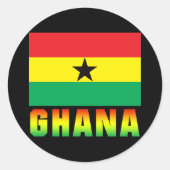 Ghana Ronde Sticker (Voorkant)