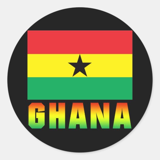 Ghana Ronde Sticker (Voorkant)