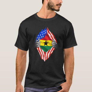 Ghana Roots Usa vlagpatriottische supervisie Ghana T-shirt