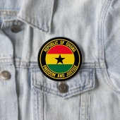 Ghana Round Emblem Ronde Button 7,6 Cm (In situ)