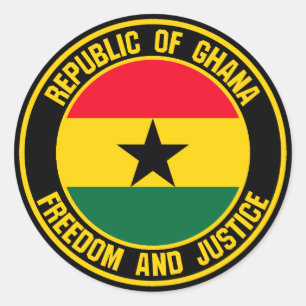 Ghana Round Emblem Ronde Sticker