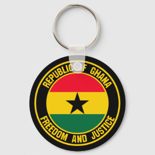 Ghana Round Emblem Sleutelhanger