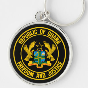 Ghana Round Emblem Sleutelhanger