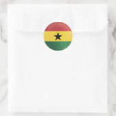 Ghana Round Icon Flag Ronde Sticker (Tas)