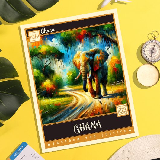 Ghana |  schilderij briefkaart