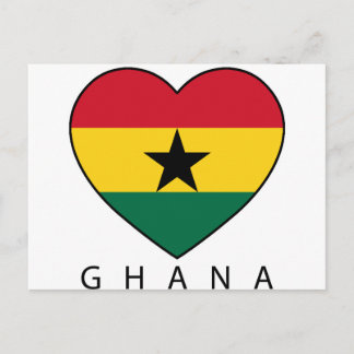 Ghana Soccer Heart "GHANA"-Herz Briefkaart
