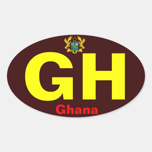 GHANA*- Sticker pare-chocs à l'européenne (Devant)