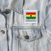Ghana-toets Vierkante Button 5,1 Cm (In situ)