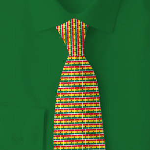 Ghana Vlag Baksteenpatroon Stropdas