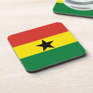 Ghana vlag bier onderzetter