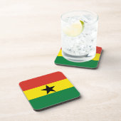 Ghana vlag bier onderzetter (Rechterzijde)