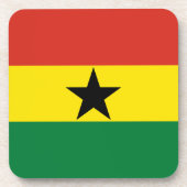 Ghana vlag bier onderzetter (Voorkant)