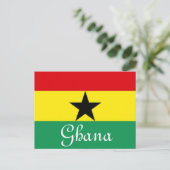Ghana vlag briefkaart (Staand voorkant)