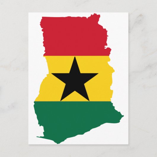 Ghana vlag briefkaart (Voorkant)