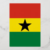 Ghana vlag folie uitnodiging (Voorkant)