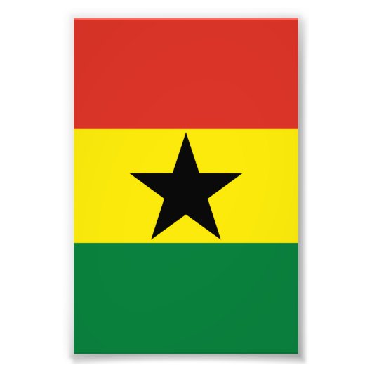 Ghana vlag foto afdruk (Voorkant)
