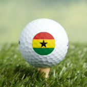 Ghana vlag golfballen (Insitu Shirt)
