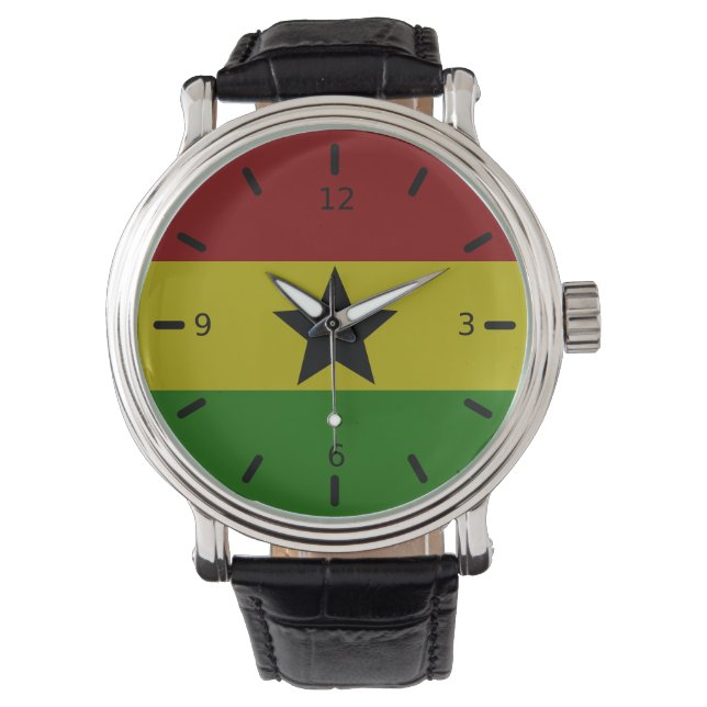 Ghana vlag horloge (Voorkant)