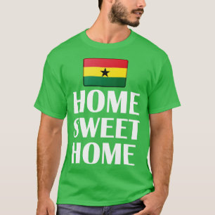 Ghana Vlag Huis Sweet Home T-shirt