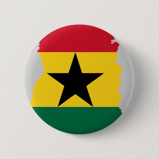 Ghana vlag ronde button 5,7 cm (Voorkant)