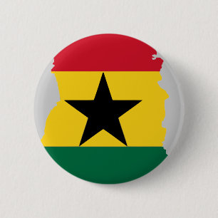 Ghana vlag ronde button 5,7 cm