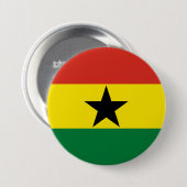 Ghana vlag ronde button 7,6 cm (Voorkant /achterkant)