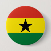 Ghana vlag ronde button 7,6 cm (Voorkant)