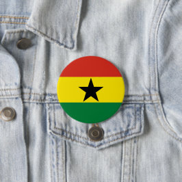 Ghana vlag ronde button 7,6 cm