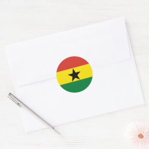 Ghana vlag ronde sticker