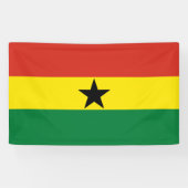Ghana vlag spandoek (Horizontaal)