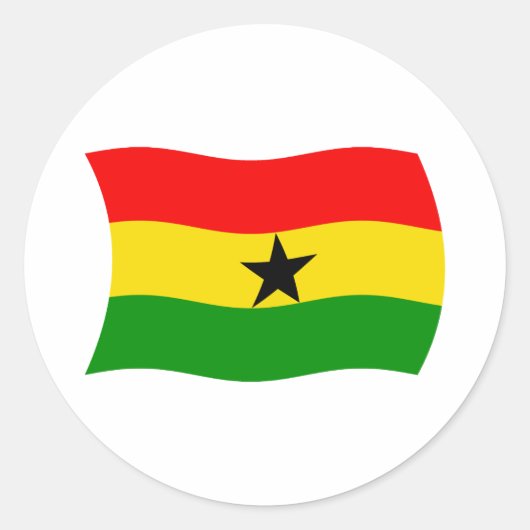 Ghana Vlag Sticker (Voorkant)