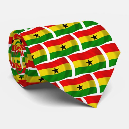 Ghana Vlag Stropdas (Opgerold)