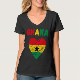 Ghana Vlag Vakantie Ghana Hart Ghanese Vlag T-shirt