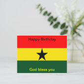 Ghana vlag verjaardag briefkaart (Staand voorkant)
