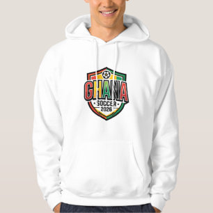 Ghana Voetbal 2026 Voetbal Vet Land Typografie R Hoodie