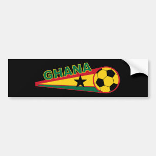 Ghana-Voetbal en vlaggenontwerp Bumpersticker