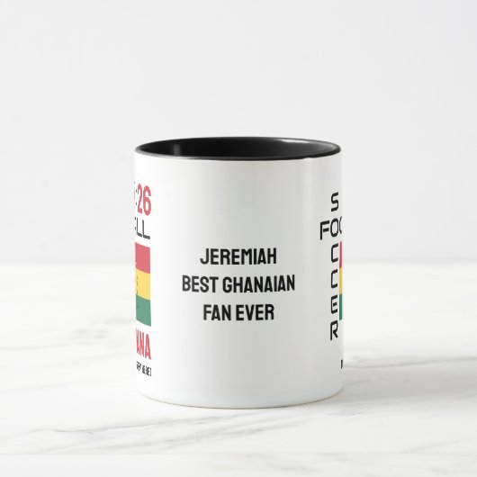 GHANA Voetbal Football Custom 2026 ELK JAAR Mok (Midden)