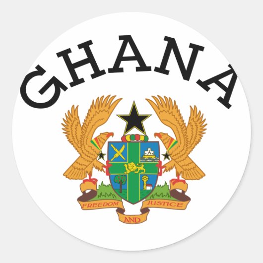Ghana Wapenschild sticker (Voorkant)