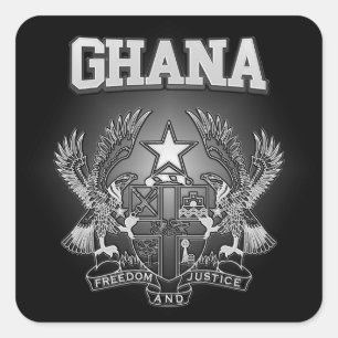 Ghana wapenstilstand vierkante sticker