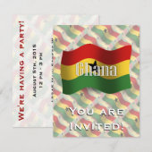 Ghana Waving Flag Kaart (Voorkant / Achterkant)