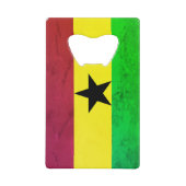 Ghana (West-Afrika) Vlag Kredietkaart Flessenopener (Voorkant)