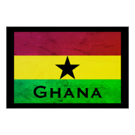 Ghana (West-Afrika) Vlag Perfect Poster
