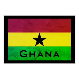Ghana (West-Afrika) Vlag Perfect Poster