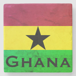 Ghana (West-Afrika) Vlag Stenen Onderzetter