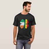 Ghanaian Irish Shamrock Ghana Ireland St. Patrick' T-shirt (Voorkant volledig)