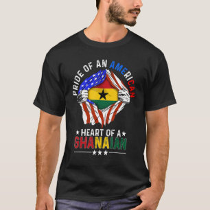 Ghanees Amerikaans Pride Buitenlandse Land Gh T-shirt