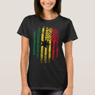 Ghanese Amerikaanse Vlag Ghana en VS Trots T-shirt