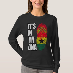 Ghanese en Kirgizstani Mix Dna Erfgoedvlag T-shirt